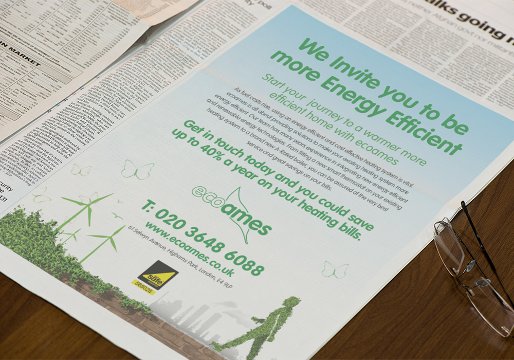 Download Ecoames Newspaper Ad Mockup Moo Creative Services Ltd